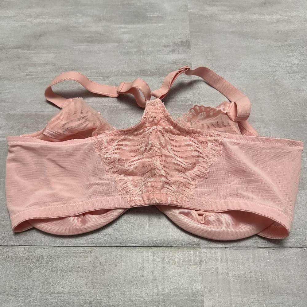 Glamorise Pink Blush‎ Elegance Front Close T-Back Wonderwire Bra US 38F / UK 38E - Picture 2 of 7